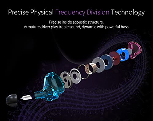 Yinyoo KZ ZST auriculares, estructura balanceada + driver dual dinámico híbrido, alta fidelidad, in-ear