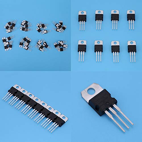 YJZO Juego de transistores de transistores -40 Piezas 8 Tipos 7805 7809 7812 7815 7905 7912 7915 LM317 a-220 Juego de Surtido de transistores