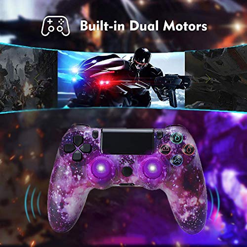 YLJXXY Mandos Inalambricos para PS4,Controlador de Bluetooth Gamepad de Doble Vibración 6-Axis para Playstation 4/PS3/PC - Cielo Estrellado Clásico
