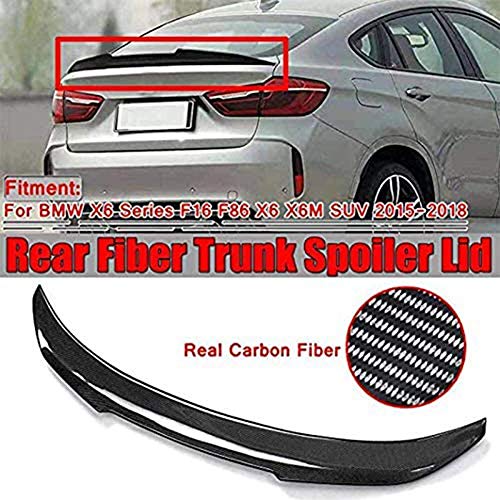 YLNY Spoiler Posteriore per Auto In Fibra Di Carbonio Spoiler per ala Posteriore per B MW X6 F16 F86 X6M 2015-2019 Stile Psm, Spoiler per Cofano Bagagliaio Posteriore ala Posteriore per Tetto Cod