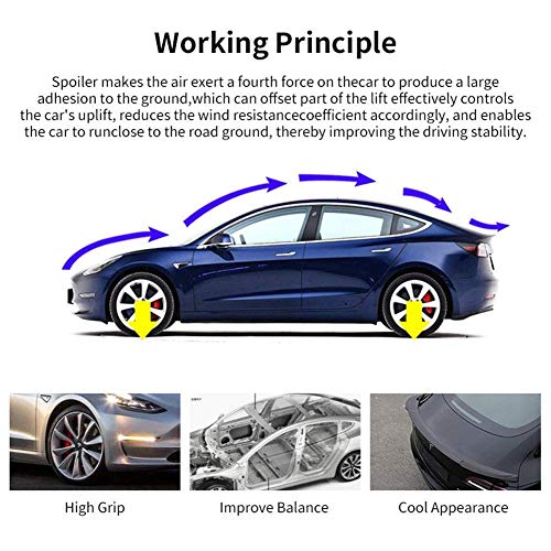 YMSHD Alerón Trasero Automático para Maletero, Alerón para B MW F32 4 Series 428I 435I 2Dr para 2013-2019 Coupe Model M4 Style, Estilo Fibra Carbono para Decoración Parabrisas Cod