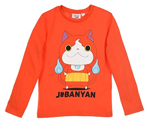 Yokai Watch - Camiseta de manga larga para niño, color naranja, naranja, 3 Años