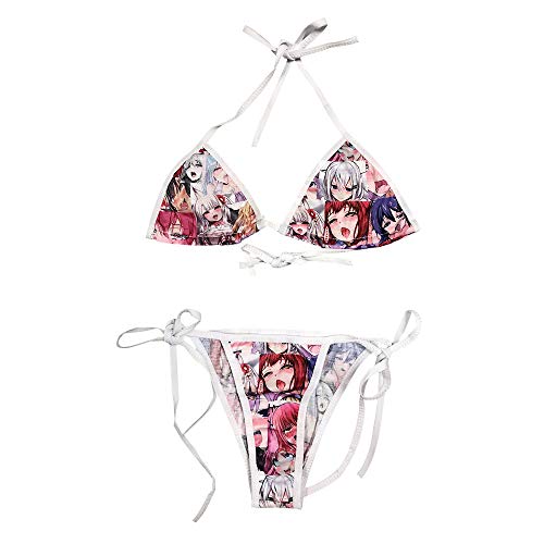 YOMORIO Lindo Micro Bikini Lolita Japonés Anime Bra y Panty Set Cosplay Tanga Bikini - - Talla Única