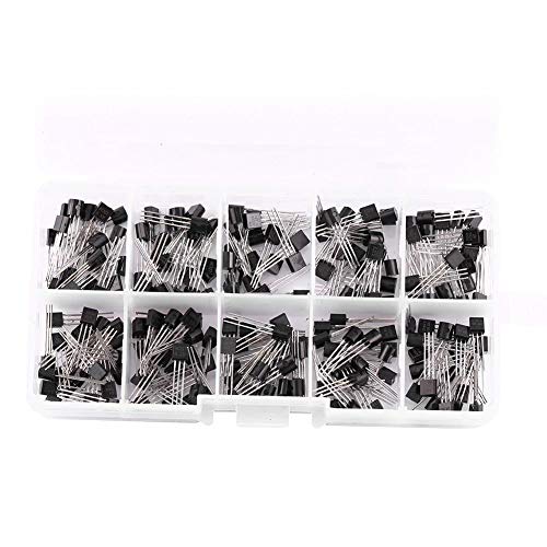 Yosoo Health Gear Juego de Surtido de transistores de 10 valores BC337, BC327, 2N2222, 2N2907, 2N3904, 2N3906, Paquete de 200