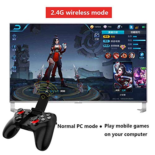 YT Controlador de Juegos Móvil Gamepad, Mapeo Inalámbrico de Teclas Gamepad Joystick iOS Android iPhone iPad Samsung Galaxy - No es Compatible con iOS 13.4 Game Controller,01
