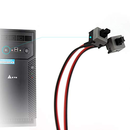 Ytian 2 piezas ATX PC PC PC placa base interruptor encendido/apagado cable de alimentación 100 cm