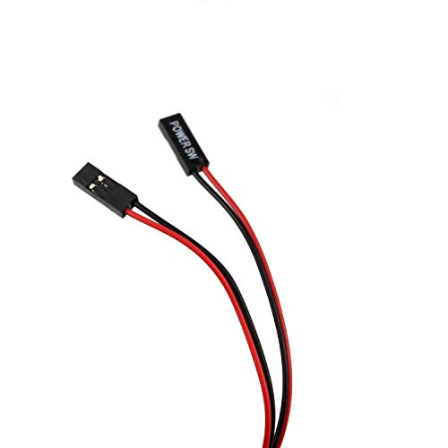 Ytian 2 piezas ATX PC PC PC placa base interruptor encendido/apagado cable de alimentación 100 cm