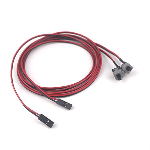 Ytian 2 piezas ATX PC PC PC placa base interruptor encendido/apagado cable de alimentación 100 cm