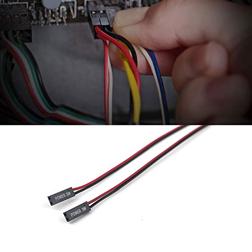 Ytian 2 piezas ATX PC PC PC placa base interruptor encendido/apagado cable de alimentación 100 cm