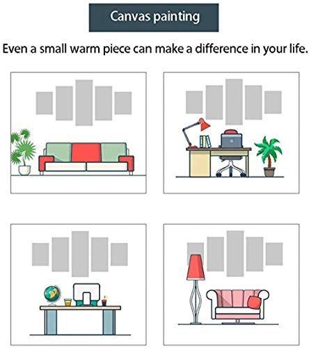 YUANJUN Pegatinas De Pared 5 Unidades Lienzo Pintura Lienzo Cuadro Pintura Habitación Decoración Impresión Cartel Arte De La Pared Scrolls V Skyrim Adventure Fighting Game Battlefield