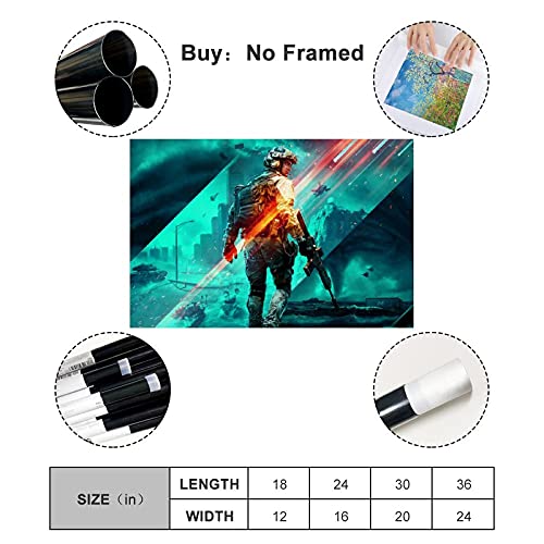 YUIKAI Póster de Battlefield 2042 Battlefield Electronic Arts 7 - Lienzo decorativo para pared (20 x 30 cm)