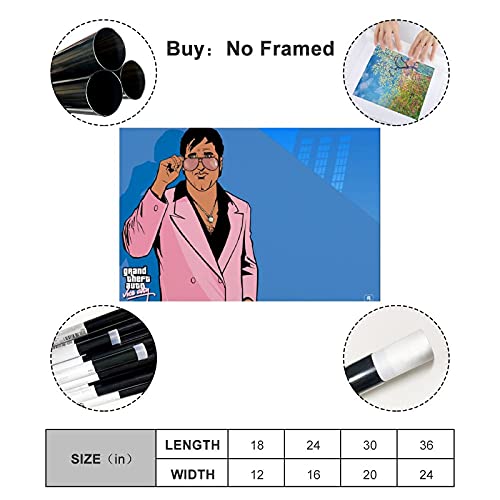 YUIKAI Póster oficial de Grand Theft Auto Vice City de 40 x 60 cm