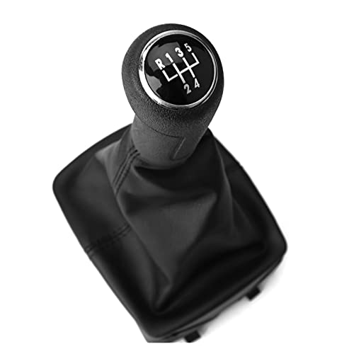 YUMONG Boutique Aizhen Apto for Polo 9N 9N2 GTI 2002 2003 2004 2005 2006 2007 2009 2009 2010 Ajuste for el Estilo de Coche 5 6 velocidades Engranajes Mando de Mando de Mando Gaitor de Bota de Cuero