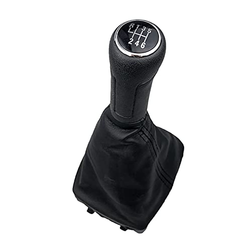 YUMONG Boutique Aizhen Apto for Polo 9N 9N2 GTI 2002 2003 2004 2005 2006 2007 2009 2009 2010 Ajuste for el Estilo de Coche 5 6 velocidades Engranajes Mando de Mando de Mando Gaitor de Bota de Cuero