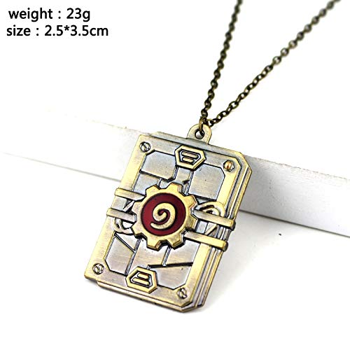 YUNMENG Accesorios de Estilo Retro Hearthstone Logo Colgantes Collares Collar Unisex