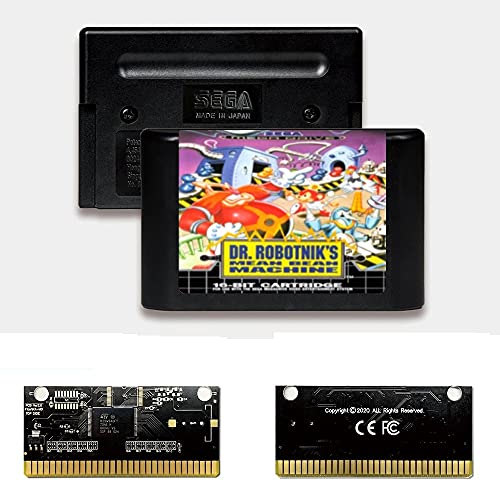 Yuva DR Robotnik's Mean Bean Machine EUR Label Flashkit MD Tarjeta PCB dorada sin electricidad para consola de videojuegos Sega Genesis Megadrive (PAL-E)