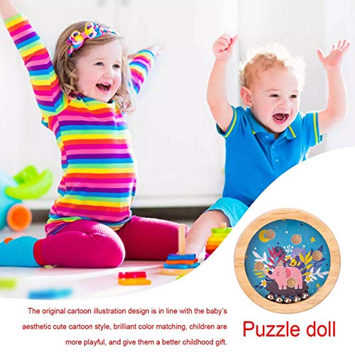 YUY Puzzle Maze Ball Laberinto de Madera Juego de Pelota Flat Magic Brain Training y Coordinación de Dedos Duro Desafiante Laberinto Regalos para Niños y Adultos,A