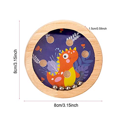 YUY Puzzle Maze Ball Laberinto de Madera Juego de Pelota Flat Magic Brain Training y Coordinación de Dedos Duro Desafiante Laberinto Regalos para Niños y Adultos,A