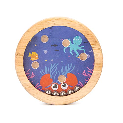 YUY Puzzle Maze Ball Laberinto de Madera Juego de Pelota Flat Magic Brain Training y Coordinación de Dedos Duro Desafiante Laberinto Regalos para Niños y Adultos,A