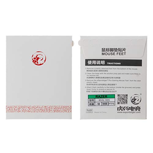 YUZI Patines para ratón, 2 juegos/pack Tiger Gaming Mouse Feet Mouse Skate compatible para Steel Series Rival 300 300S