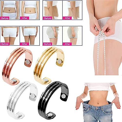 YXKV 2/4 PCS Blood Sugar Control Ring,Magnetic Therapy Ring,Nightime Men?s Therapeutic Magnetic Ring,Magnetic Therapy Ring Pain Relief for Arthritis and Carpal,Adjustable (D)