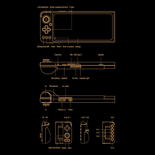 YYGE Consola de videojuegos portátil GPD XP Android, módulo de manija