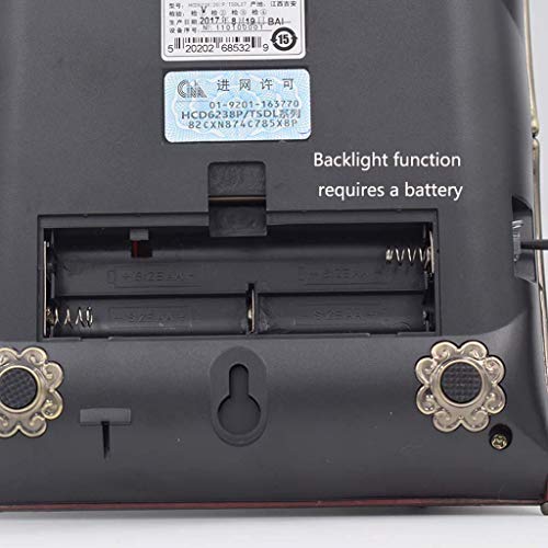 YYSS European Antique Vintage Call ID Manos Libres Teléfono Fijo Teléfono Fijo de Gama Alta con Auricular de Cuero para Negocios Oficina Hogar Marrón