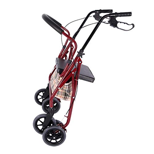 Z-DYQ Rollators Old Man Trolleys Seniors Compras Carrito de la Compra Old Hombre Carrito de Compras Mano Mano Push Push Carrito de Compras Asiento Plegable Carrito pequeño