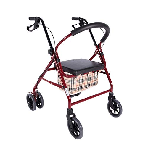 Z-DYQ Rollators Old Man Trolleys Seniors Compras Carrito de la Compra Old Hombre Carrito de Compras Mano Mano Push Push Carrito de Compras Asiento Plegable Carrito pequeño