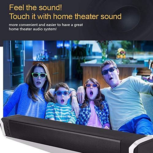 Z-XFY Bluetooth Barra de Sonido, Barra de Sonido de Cine en casa estéreo portátil de Altavoces de Cine en casa de Audio Sound Blaster Ordenador Subwoofer TF AUX Cerebro Audio subwoofer,Azul