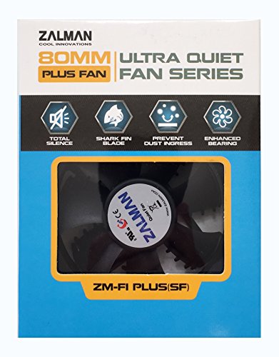 Zalman ZM-F1 Plus(SF) - Ventilador de PC (Ventilador, Carcasa del Ordenador, 8 cm, Negro, De plástico, 12V)