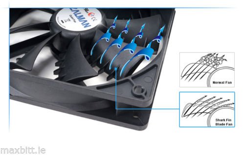 Zalman ZM-F1 Plus(SF) - Ventilador de PC (Ventilador, Carcasa del Ordenador, 8 cm, Negro, De plástico, 12V)