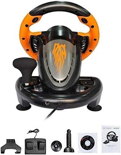 ZBBN Juego de Volante para PC, Volante de Carreras, Juego de computadora, simulación de Volante, simulación de Carreras, Escuela, Soporte de conducción para PC de coche/PS3/PS4/X-ONE