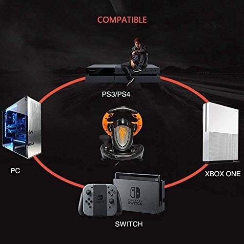 ZBBN Juego de Volante para PC, Volante de Carreras, Juego de computadora, simulación de Volante, simulación de Carreras, Escuela, Soporte de conducción para PC de coche/PS3/PS4/X-ONE