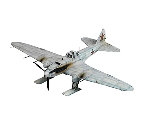 ZCYXQR Kits de Modelos de Rompecabezas de Combate Militar Escala 1/32 IL-2 Sturmovik en esquís Fighter Modelo de plástico 14.3 Pulgadas x 18 Pulgadas