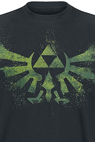 Zelda Green Logo Camiseta, Multicolor (Multicolor 607810m), Large para Hombre