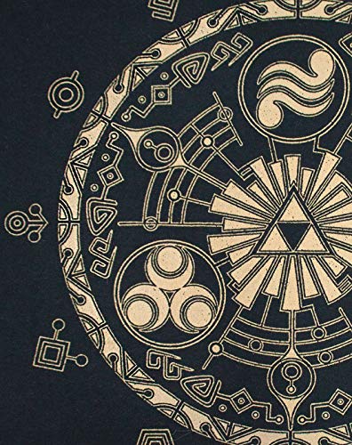 Zelda The Legend of Camiseta Hombre Adultos Runes Gamer Nintendo Black Top Medium