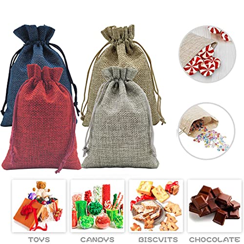 ZesNice Calendario de Adviento para rellenar [24 unidades] Calendario de Navidad 2021 saquitos de yute de 15 x 10 cm, bolsas de decoración navideña para hombres, mujeres y niños