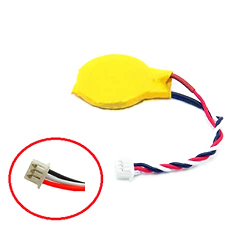 ZHINTE Batería 10 Uds Nueva Placa Base de Ordenador portátil BIOS CMOS PC PLC 3V CR2032 2032 batería de botón de celda de Iones de Litio con 3 Cables Cable de 3 Pines