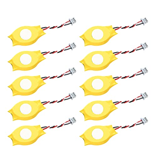 ZHINTE Batería 10 Uds Nueva Placa Base de Ordenador portátil BIOS CMOS PC PLC 3V CR2032 2032 batería de botón de celda de Iones de Litio con 3 Cables Cable de 3 Pines