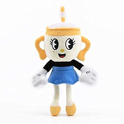 zhouhua71 Peluche Cuphead,Juego Cuphead de Peluche de Juguete Mugman Sra. Chalice Ghost King Dice Cagney Carnation Cuphead muñecos de Peluche Juguetes para niños Regalos MsChalice