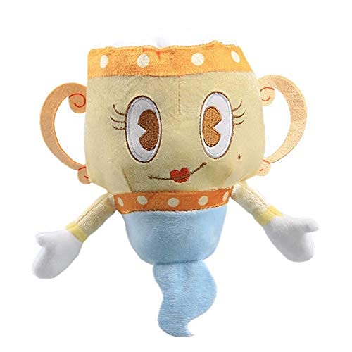 zhouhua71 Peluche Cuphead,Juego Cuphead de Peluche de Juguete Mugman Sra. Chalice Ghost King Dice Cagney Carnation Cuphead muñecos de Peluche Juguetes para niños Regalos LegendaryChalice