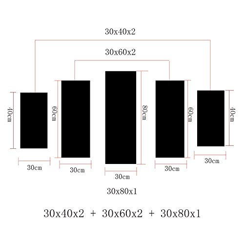 ZhuHZ Cuadro sobre Lienzo Pinturas en Lienzo Arte de la Pared Poster Imágenes 5 Panel Mass Effect Andromeda RPG Juego Impresiones Decoración del hogar Sala de Estar Modular Impresiones en Lienzo