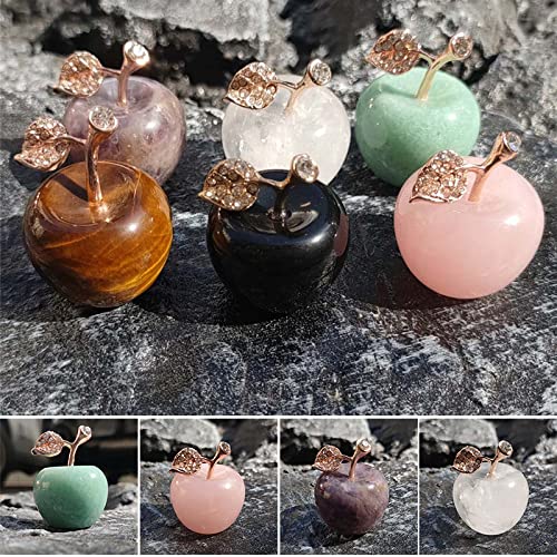 ZJDTC Para adornos de Apple de cristal, regalo de Apple para Navidad, forma de fruta natural, decoración de manzana navideña, decoración de mesa de oficina.