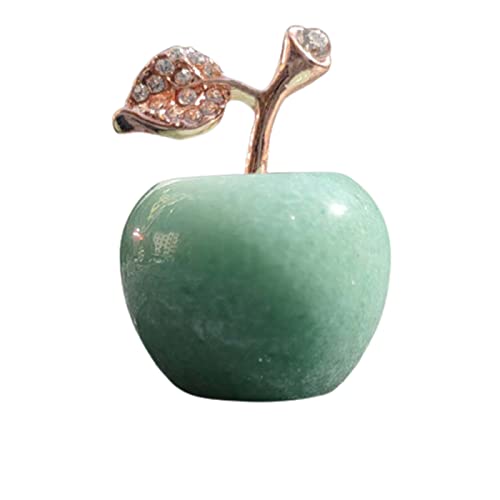 ZJDTC Para adornos de Apple de cristal, regalo de Apple para Navidad, forma de fruta natural, decoración de manzana navideña, decoración de mesa de oficina.
