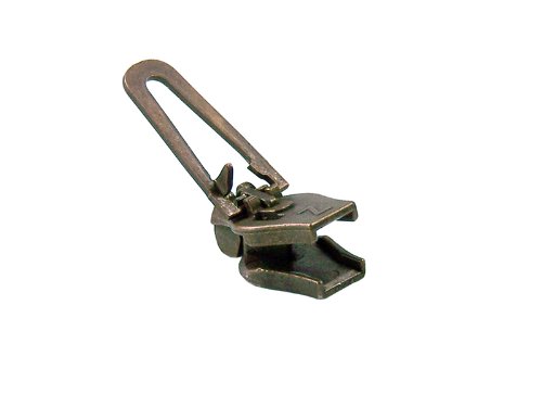 ZlideOn Cremallera, Zinc Fundido y Resorte de Acero, latón Envejecido, 3 x 1,5 x 1 cm