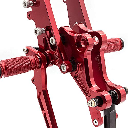 ZMMWDE Moto Ajustable GP Invertido Rearset CNC Reposapiés Reposapiés Juego Trasero Reposapiés ,para Honda MSX125 MSX 125 Grom 125 2017-2020 Oro