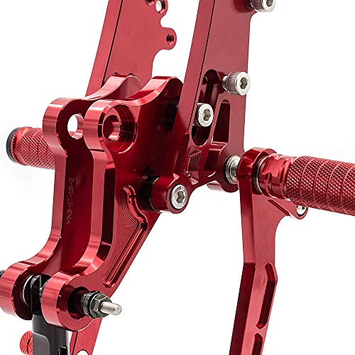 ZMMWDE Moto Ajustable GP Invertido Rearset CNC Reposapiés Reposapiés Juego Trasero Reposapiés ,para Honda MSX125 MSX 125 Grom 125 2017-2020 Oro