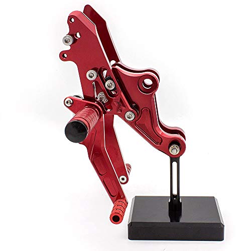 ZMMWDE Moto Ajustable GP Invertido Rearset CNC Reposapiés Reposapiés Juego Trasero Reposapiés ,para Honda MSX125 MSX 125 Grom 125 2017-2020 Oro