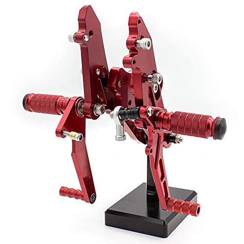 ZMMWDE Moto Ajustable GP Invertido Rearset CNC Reposapiés Reposapiés Juego Trasero Reposapiés ,para Honda MSX125 MSX 125 Grom 125 2017-2020 Oro